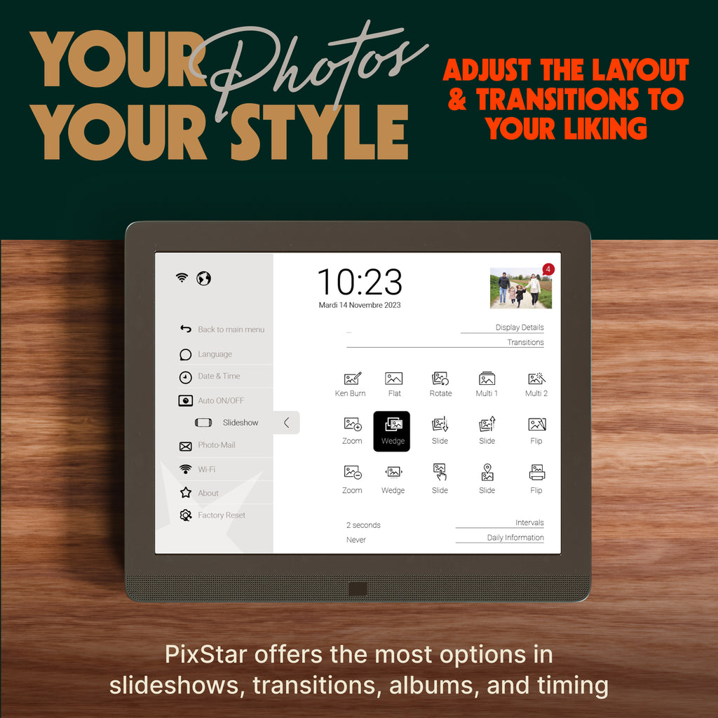 TopSelling 10” WiFi & Cloud Digital Photo Frame PixStar